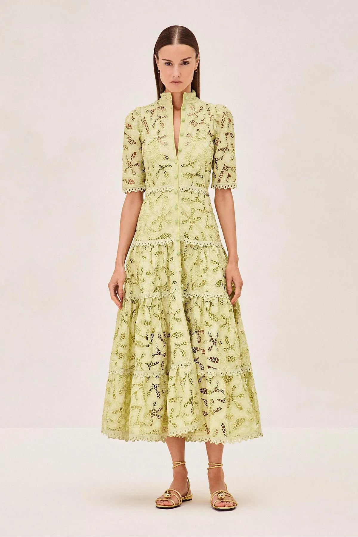 Ledina Maxi Green Dress