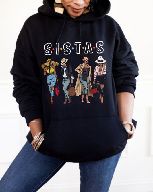 Black Woman S.i.s.t.a.s Long Sleeve Hoodie