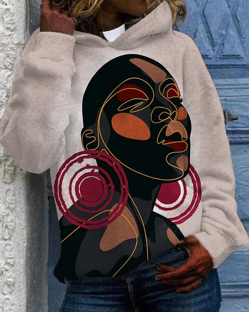 Artistic Black Girl Personalized Printed Hoodie