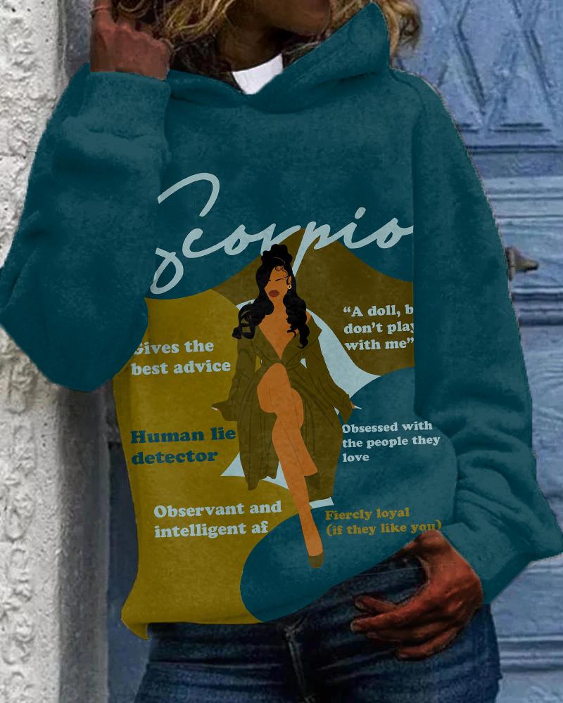 Scorpio Girly Season Print Unisex Long-sleeved Hoodie