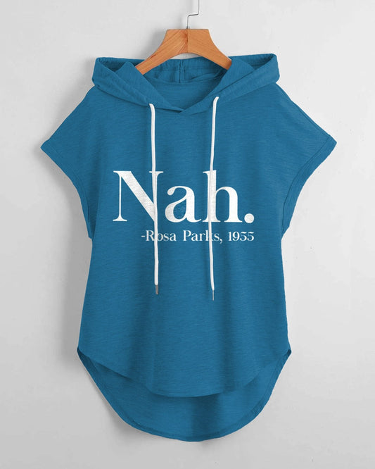 Nah Rosa Parks Hem Drawstring Hooded Tee