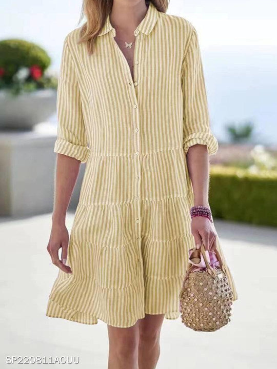 Striped Shirt Dress