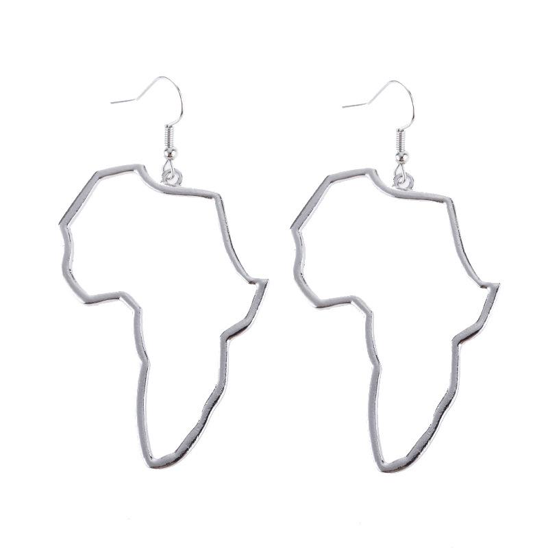 Trendy African Map Earrings Earrings