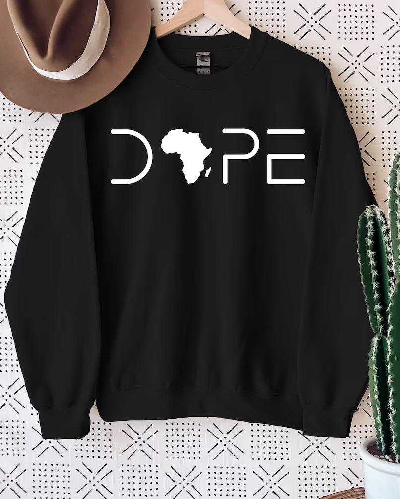 Africa Map Dope Long Sleeve Sweatshirt