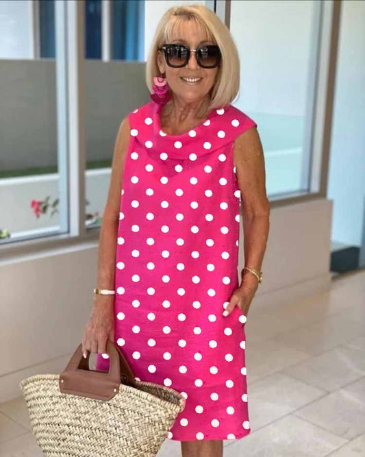 Polka Dot Sleeveless Dress