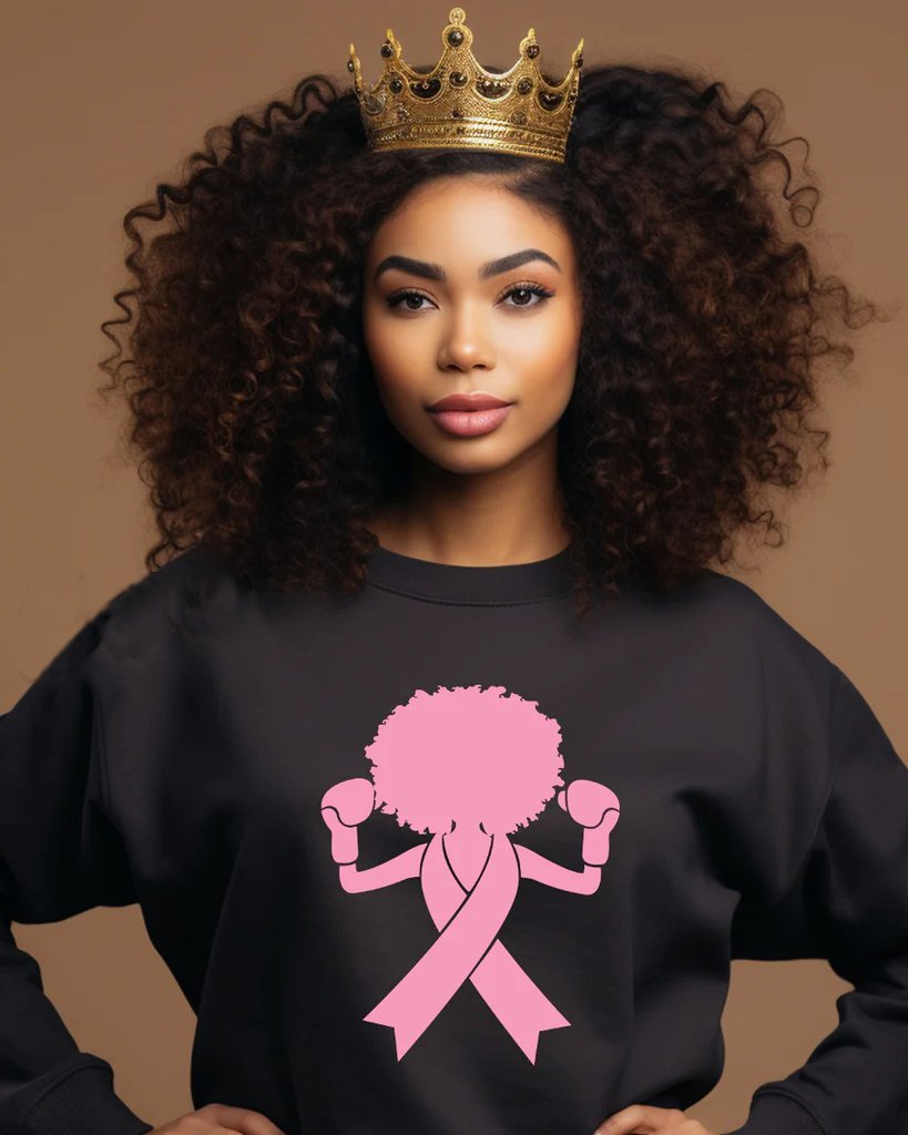 Afro Pink Ribbon Sweatshirt