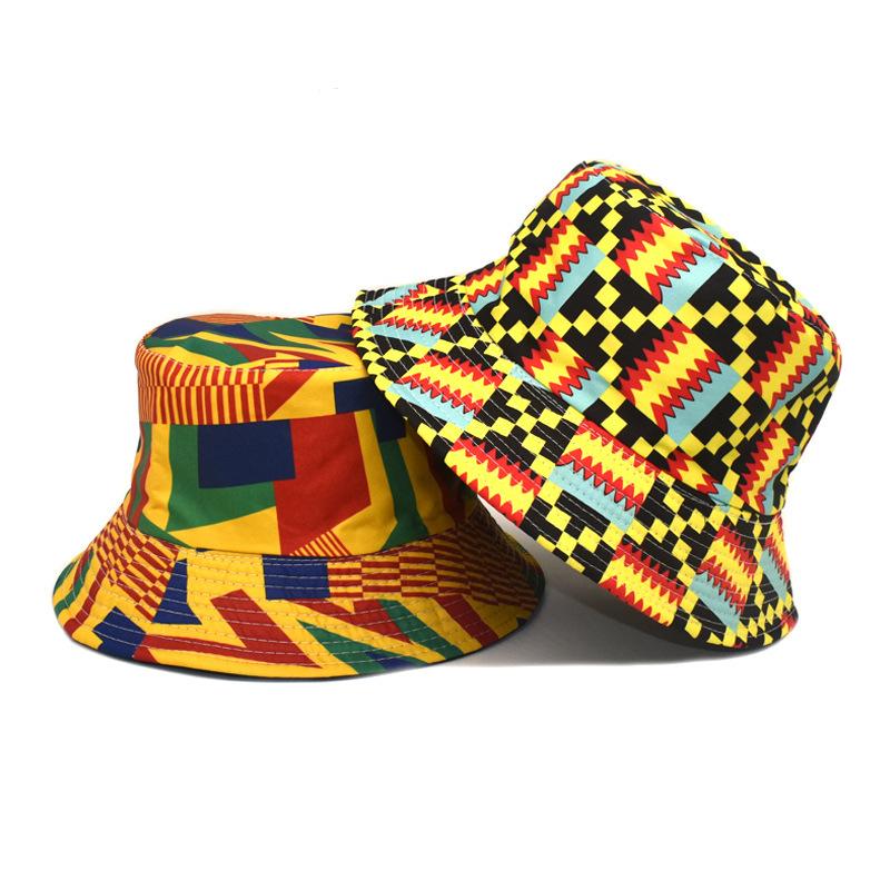 Geometric pattern printed fisherman hat basin