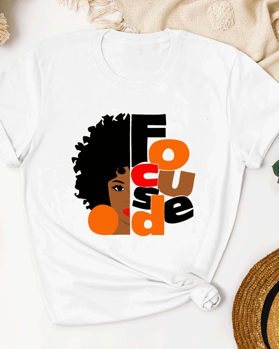 Focused Black Girl Melanin Short Sleeve Tshirt