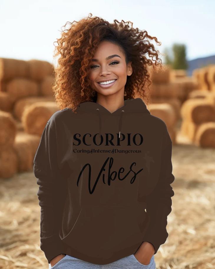 Scorpio Vibes Letter Long-sleeved Hoodie