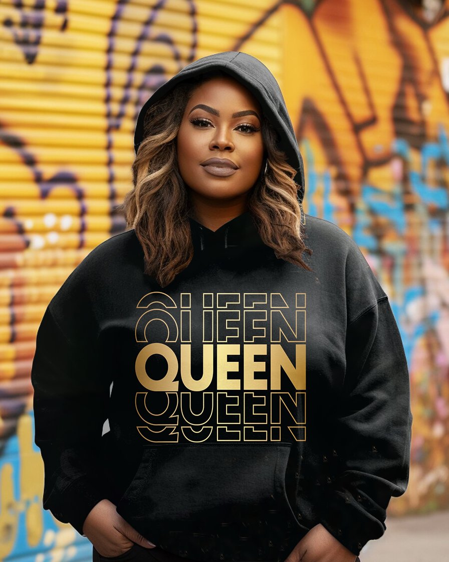 Ghosting Black Queen Long Sleeves Hoodie