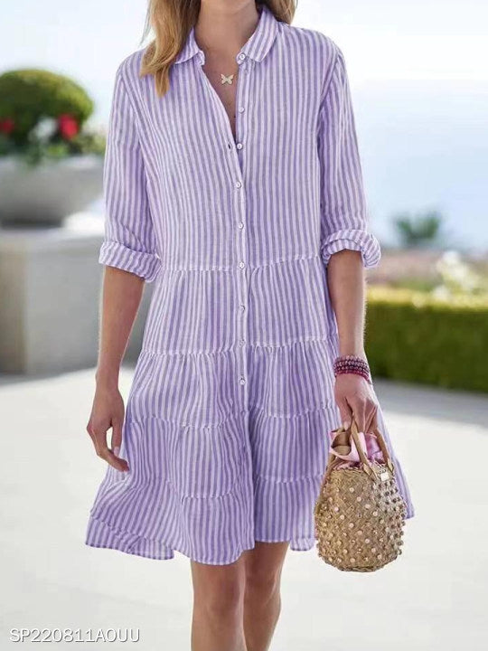 Striped Shirt Dress