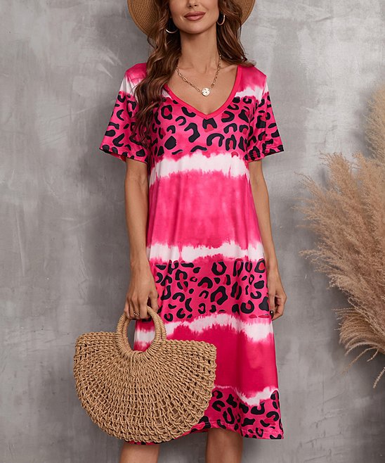 Women's Sexy Leopard Print Casual Midi Dress