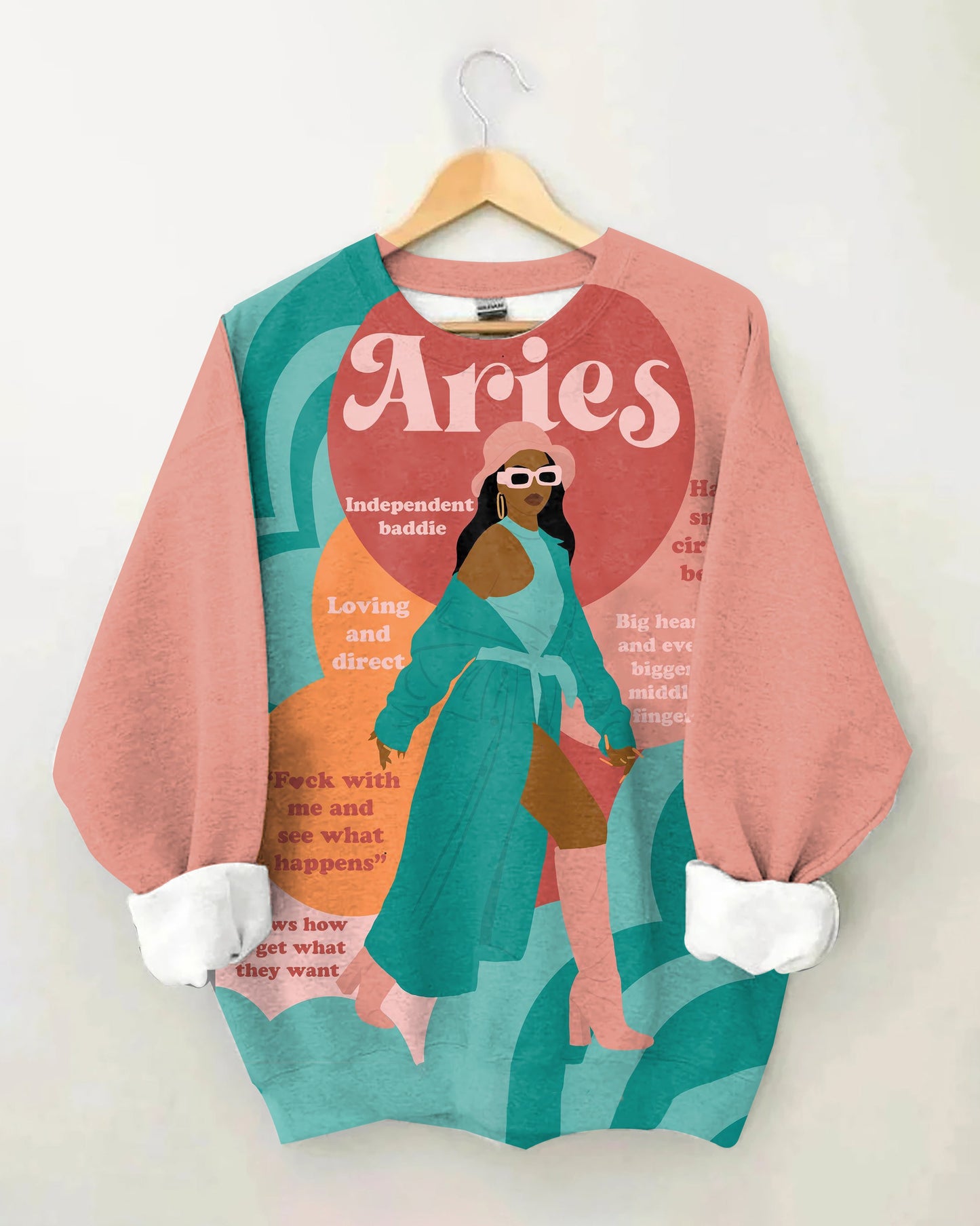 Aries Girly Season Print Unisex Long Sleeve Sweatshirt