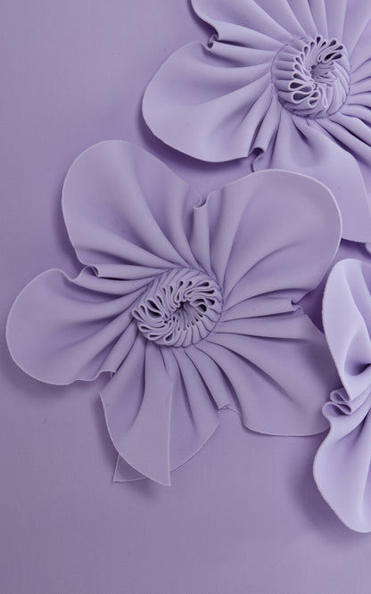Exclusive Everard Floral-Appliquéd Cady Gown
