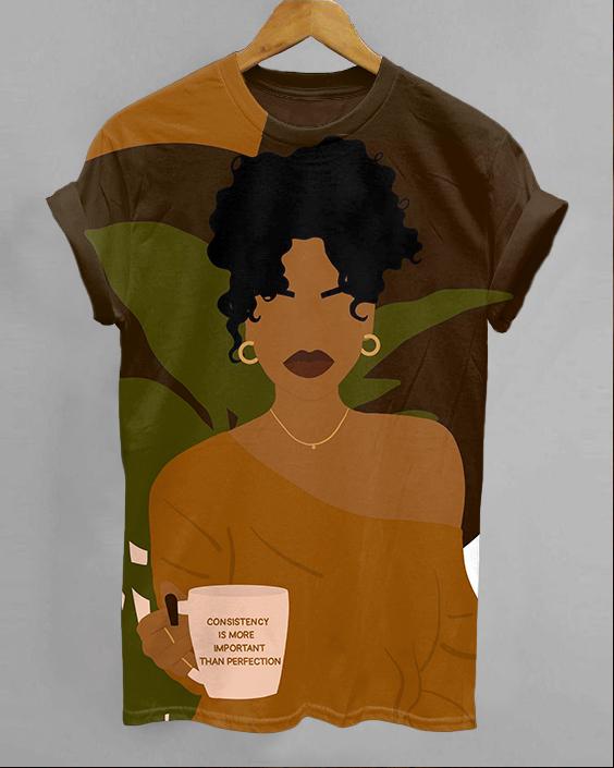 Brown Coffee Women Unisex Short Sleeve Tshirt