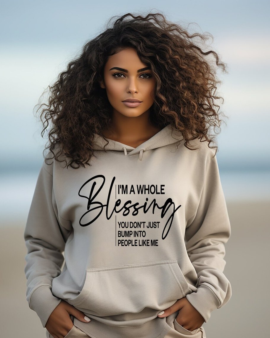 I'm a Whole Blessing Long Sleeve Hoodie