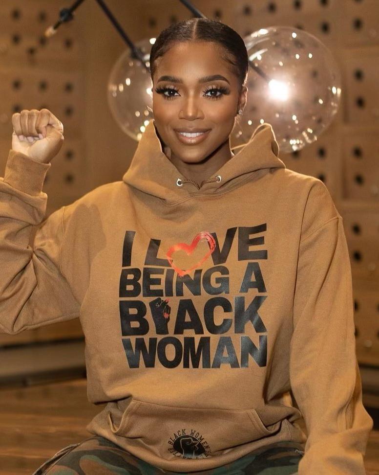 I Love Being a Black Woman Long Sleeves Hoodie