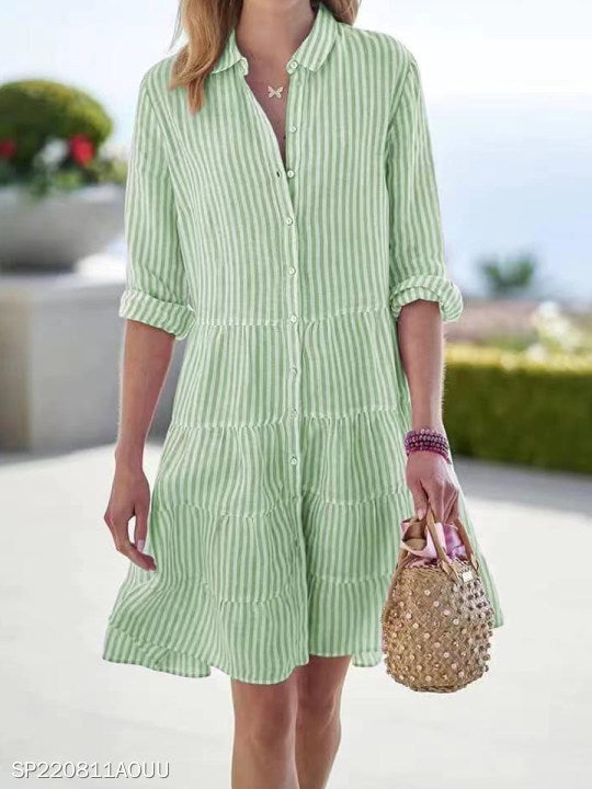 Striped Shirt Dress