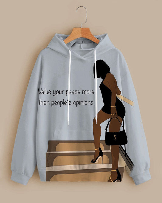 Value Your Peace More Than People's  Opinions Long-sleeved Hoodie