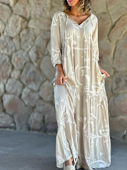 Plus Size Printed Maxi Dress