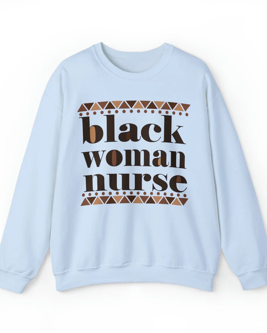 Black Woman Nurse Unisex Sweatshirt