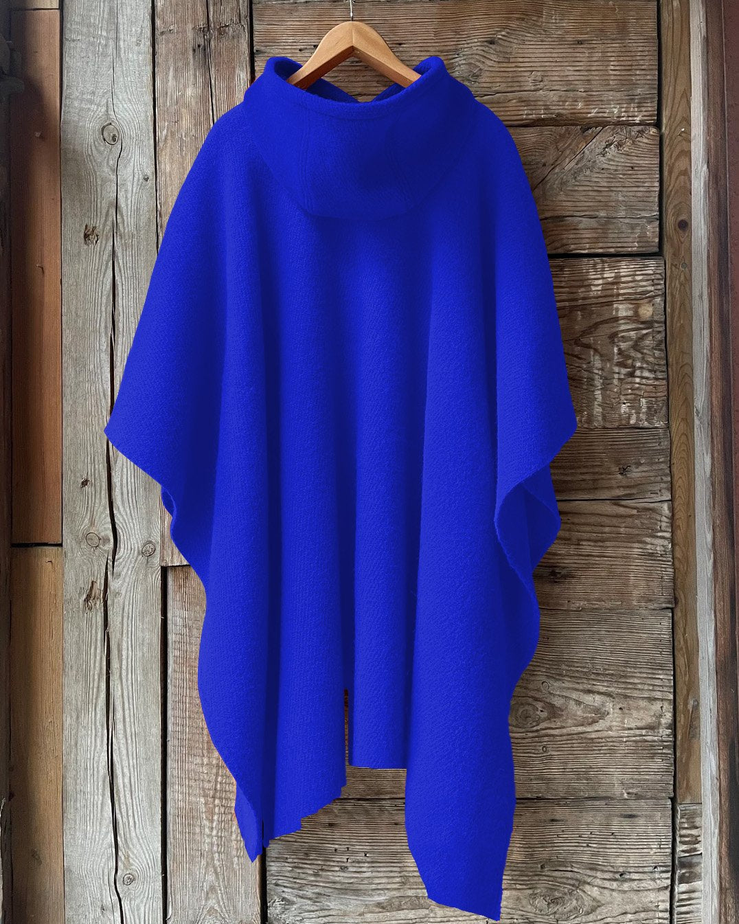 Casual Solid Color Hooded Warm Shawl Cape