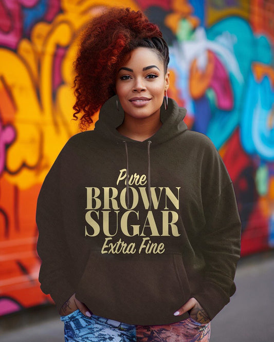 Pure Brown Sugar Long-sleeved Hoodie