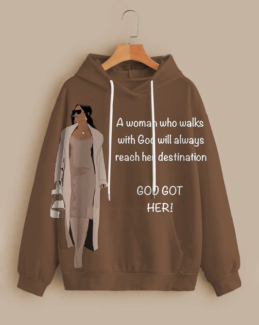 A Woman Who Walk...Long-sleeved Hoodie