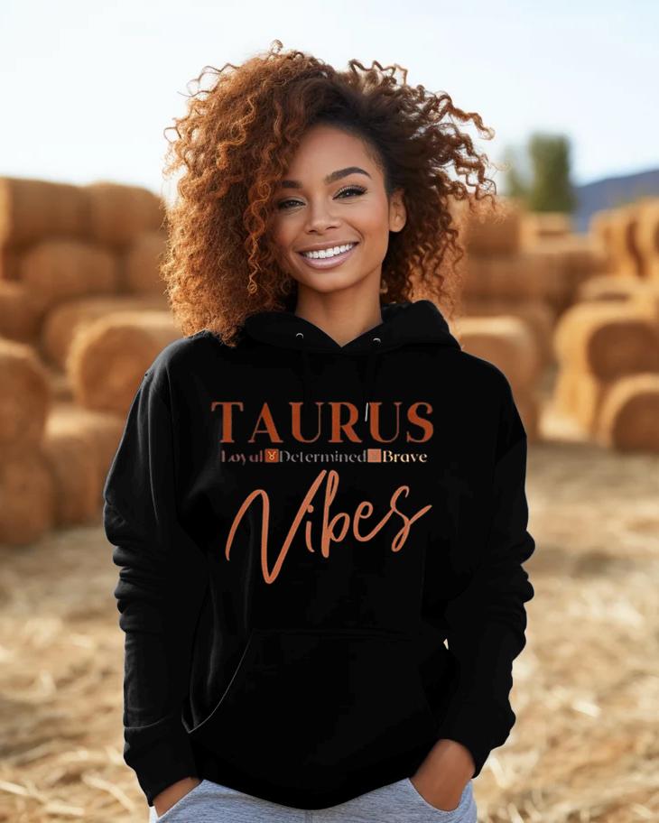 Taurus Vibes Letter Long-sleeved Hoodie